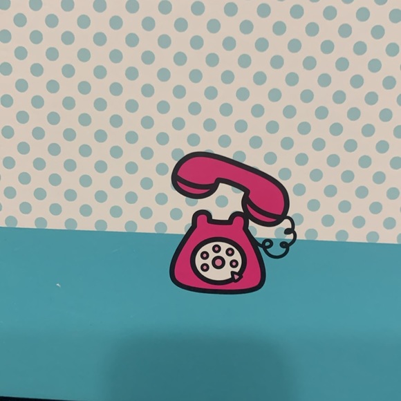 Sanrio Hello Kitty On Phone Blue Polka Dots 160 Lined Pages Spiral Notebook - Picture 5 of 9